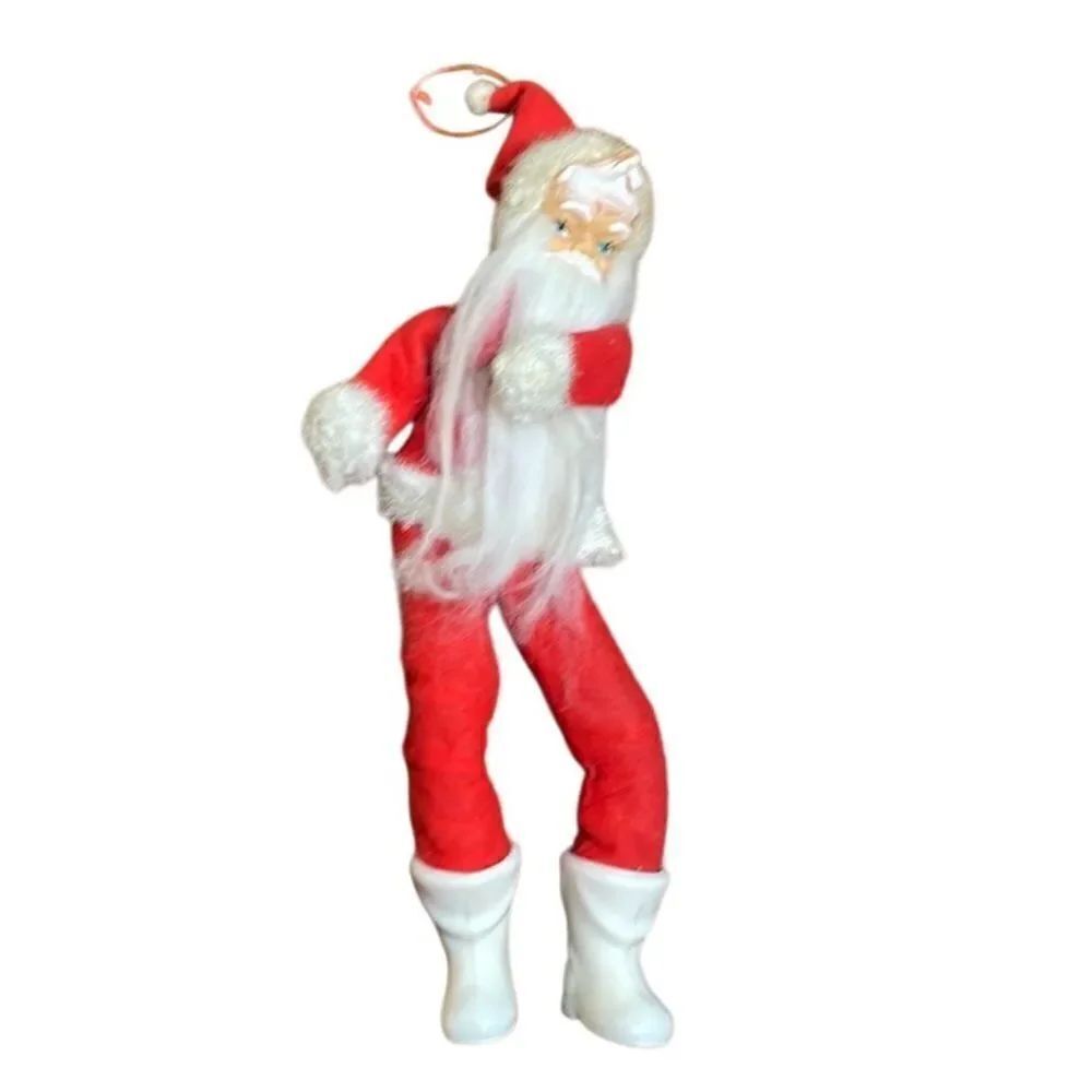 MCM Vintage Rubber Face Flexible Santa made in Japan 11”